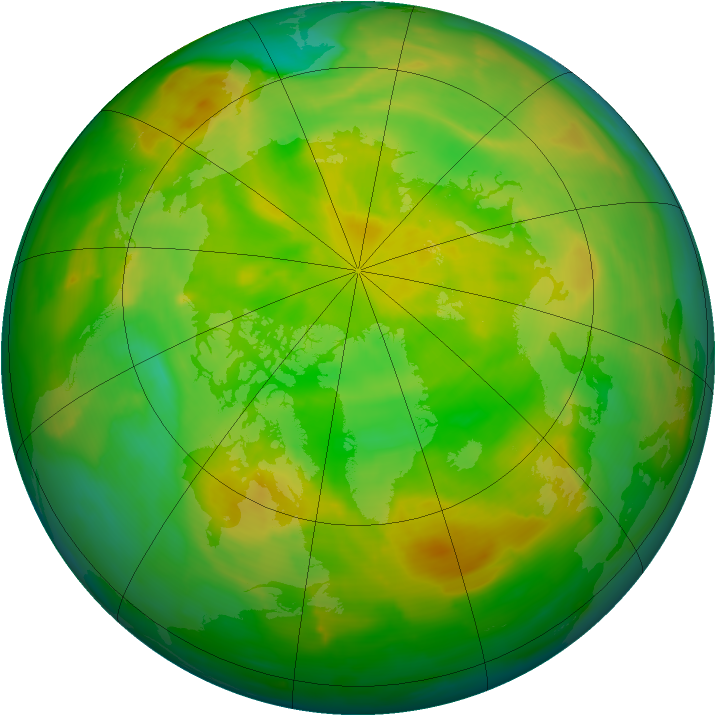 Arctic ozone map for 13 June 2013
